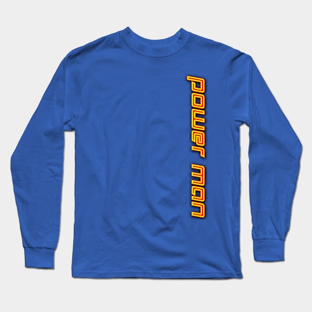 Power Man vertical Long Sleeve T-Shirt by woodsman